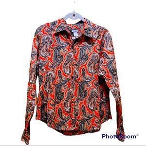 LIZ & CO. Ladies long sleeve size M button down shirt